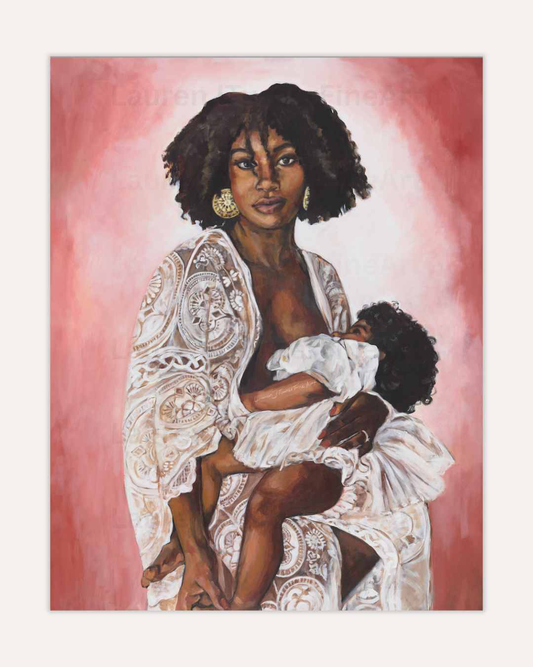 Mother Nursing with Lace