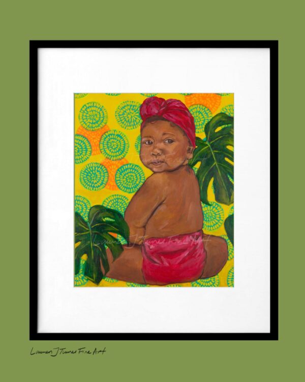 Red Cloth Diaper with African