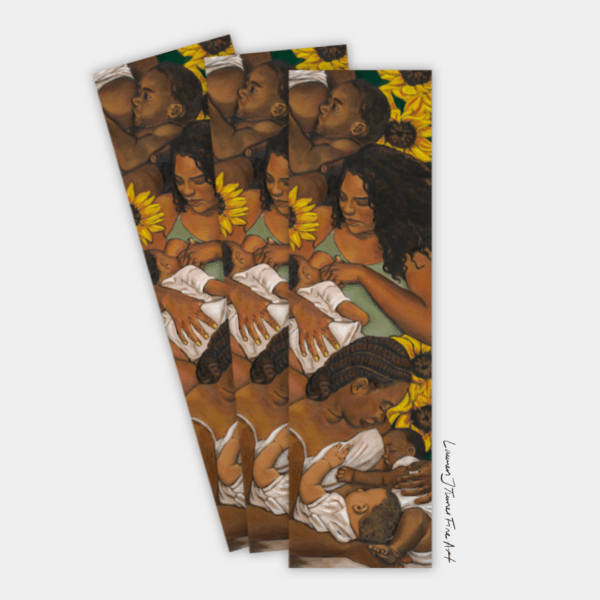 Black Breastfeeders with Sunflowers Bookmark