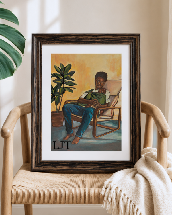 Sleepy Father in Chair Baby Wearing