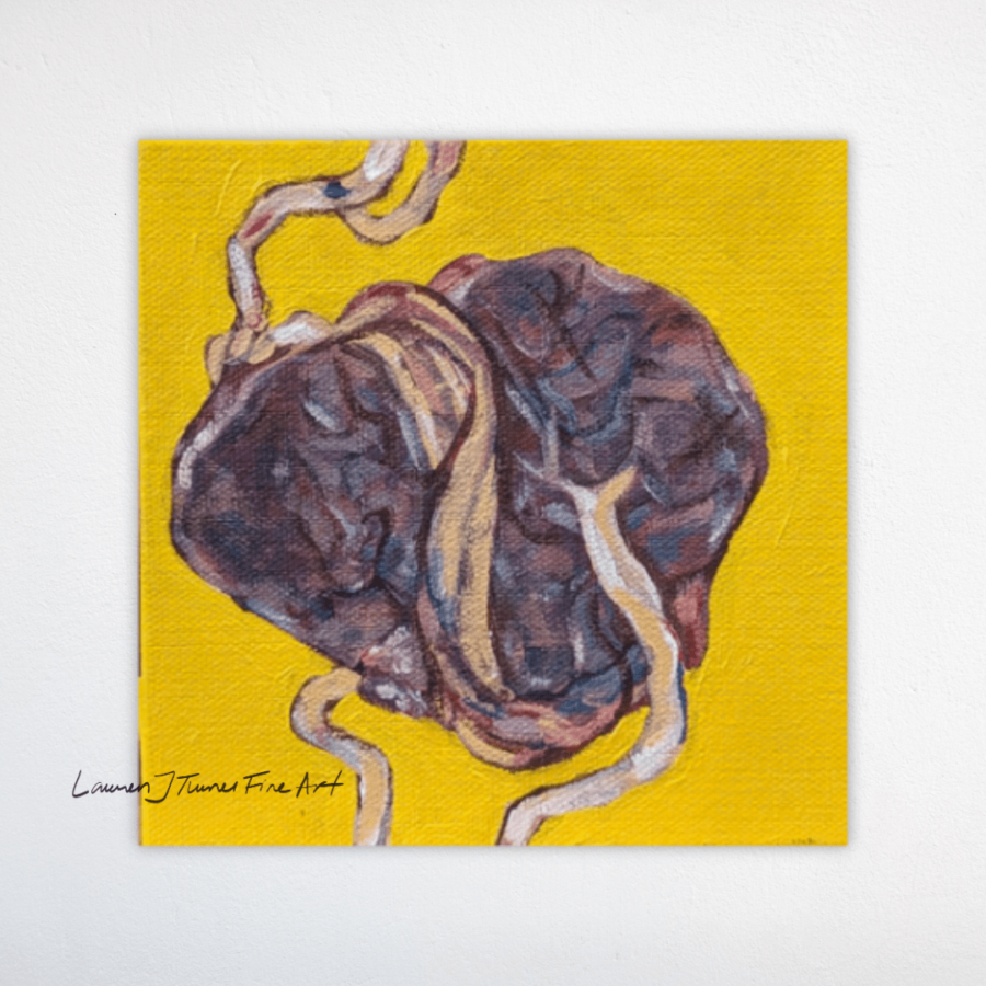 Original Painting: Twin Placenta Yellow