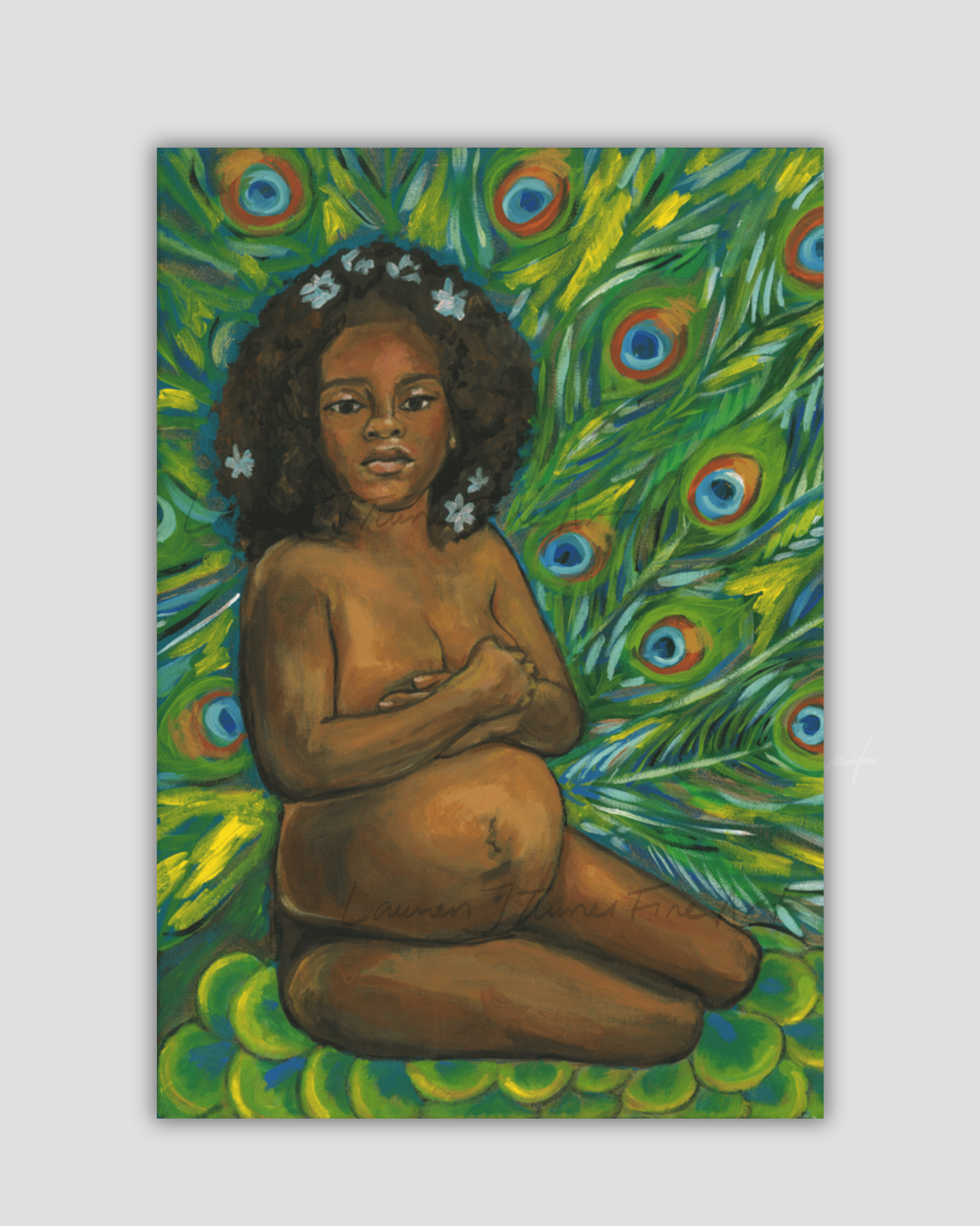 Original Painting: Pregnancy Peacock