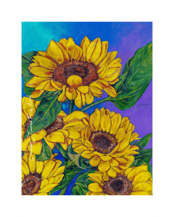 Gradient Sunflowers