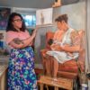Original Painting: Breastfeeding in Orange Chair - Image 4