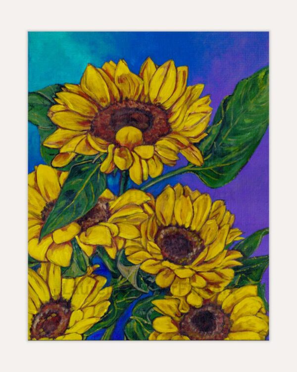 Gradient Sunflowers