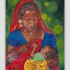 Original Painting: Traditional Indian Mother after Breastfeeding