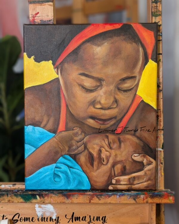 Original Painting: Big Sister Near Yellow