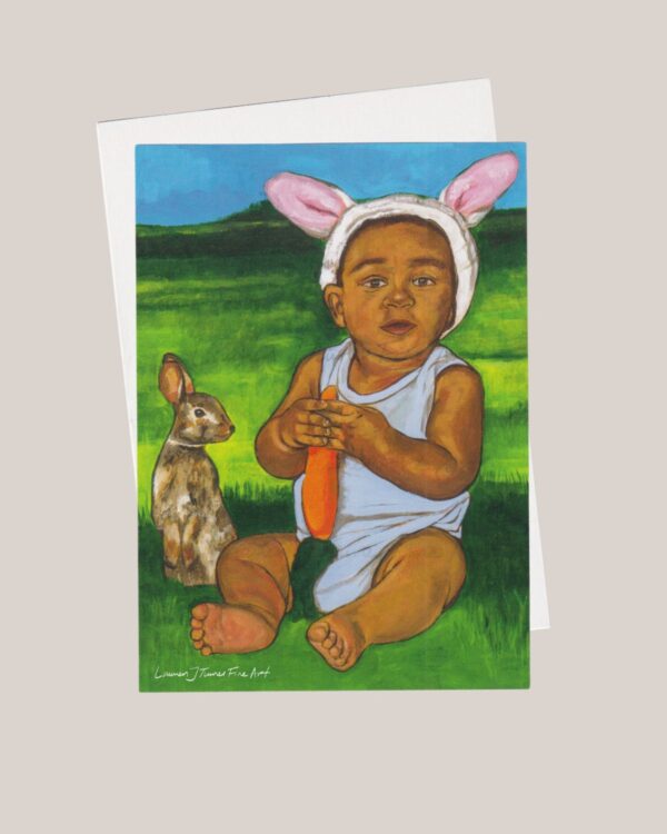 Baby Boy with Baby Rabbit
