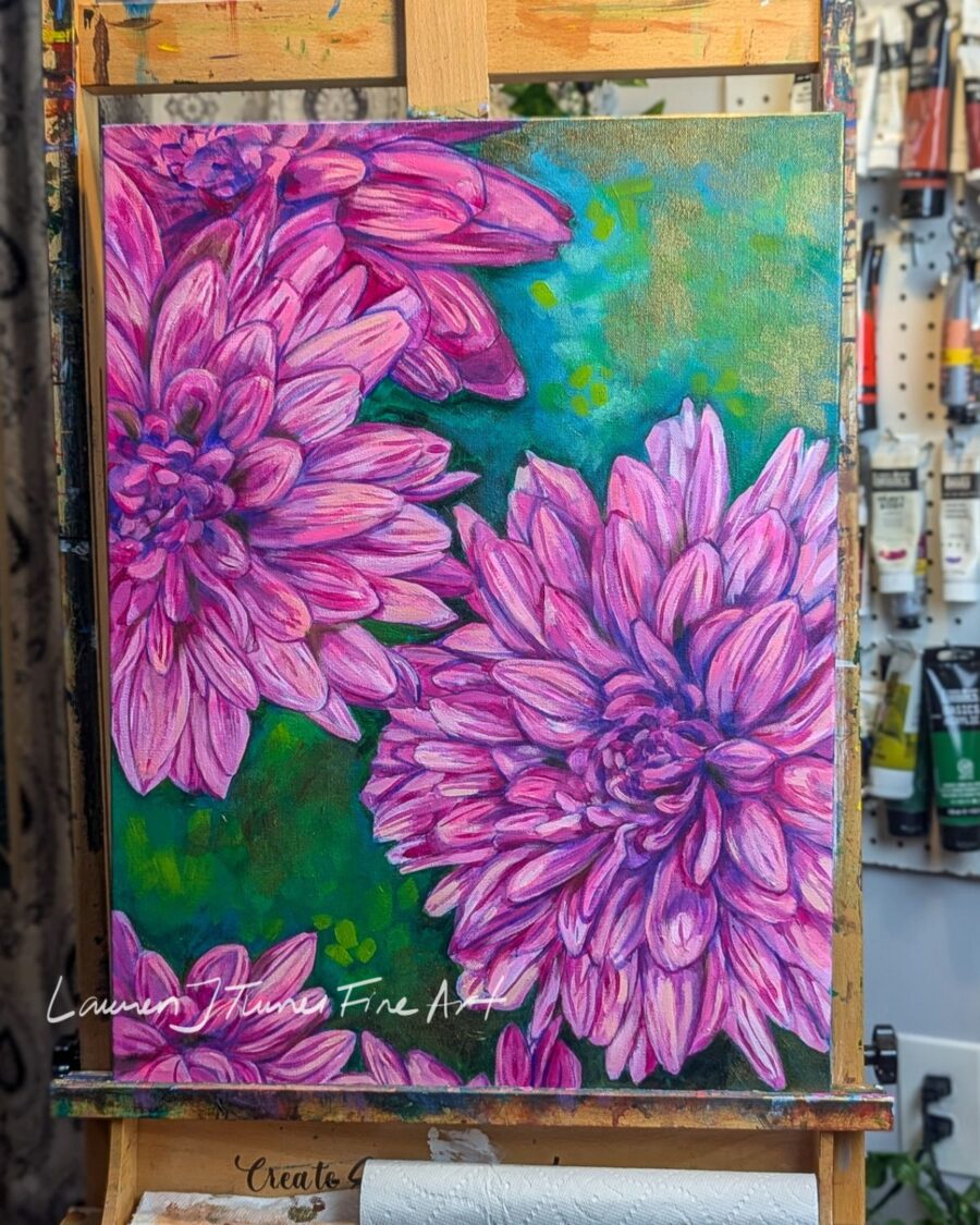 Original Painting: Hardy Chrysanthemums