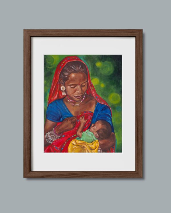 Traditional Indian Mother after Breastfeeding