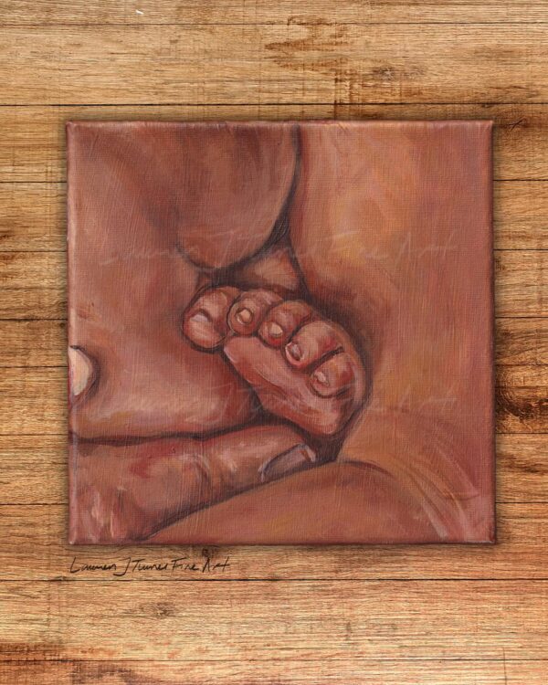 Original Painting: Baby Feet and Mini Snuggles