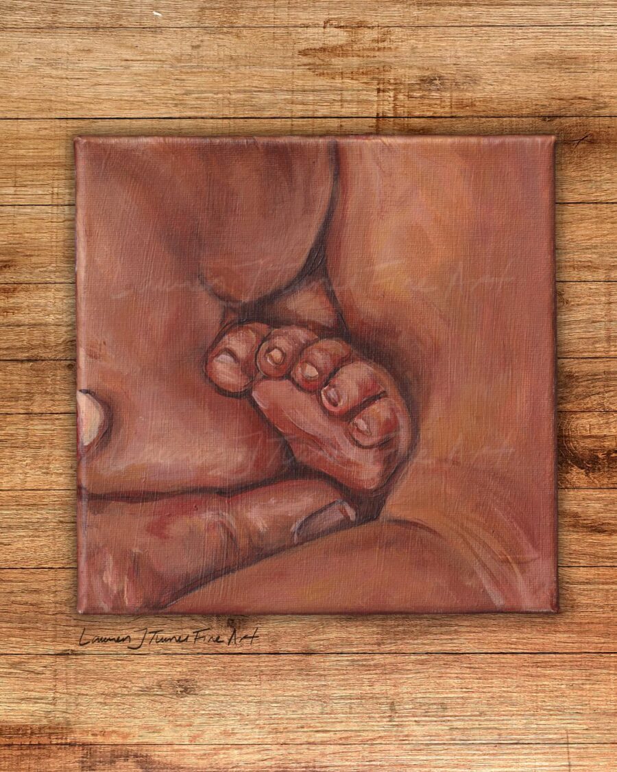 Original Painting: Baby Feet and Mini Snuggles
