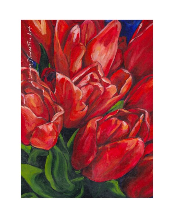 Happy Red Tulips