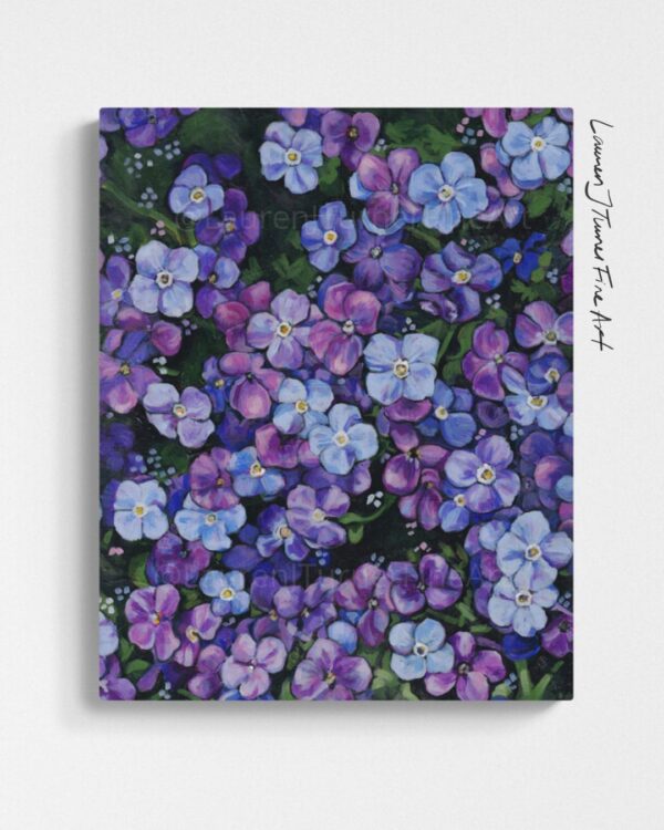 Original Painting: Purple Forget-Me-Nots