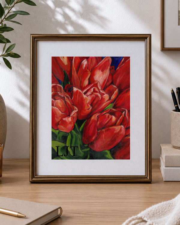 Happy Red Tulips