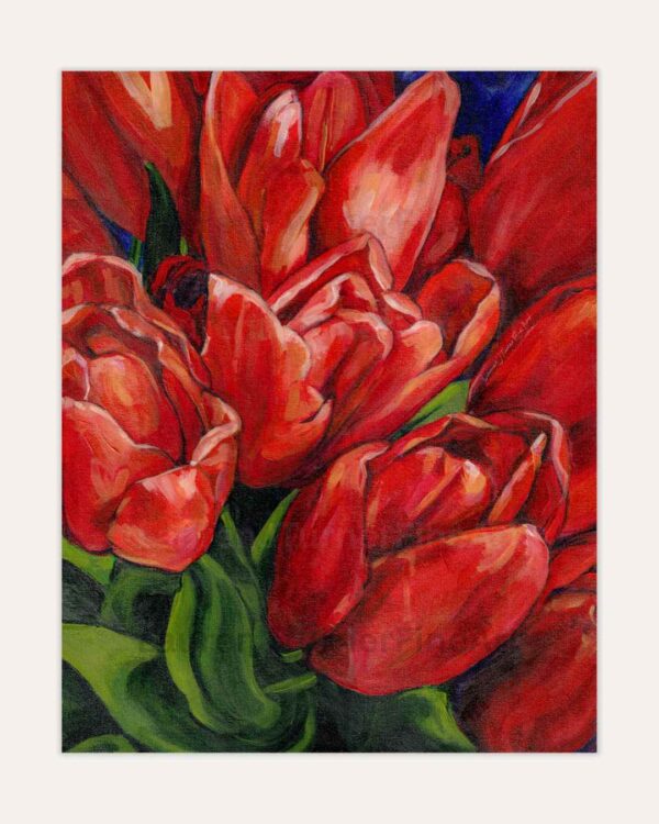 Happy Red Tulips