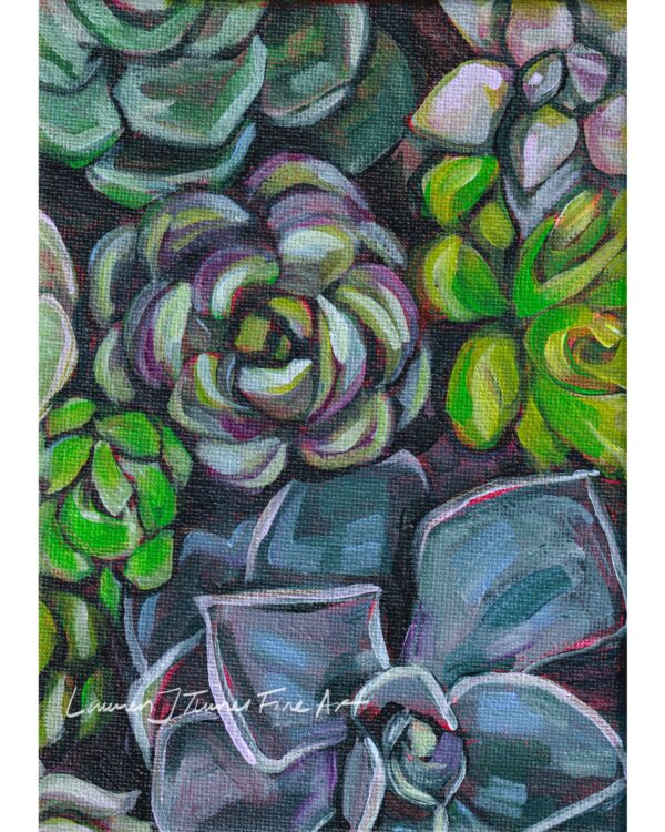 Original Painting: Mini Succulents