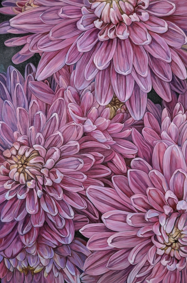 Original Painting: Chrysanthemum Symphony