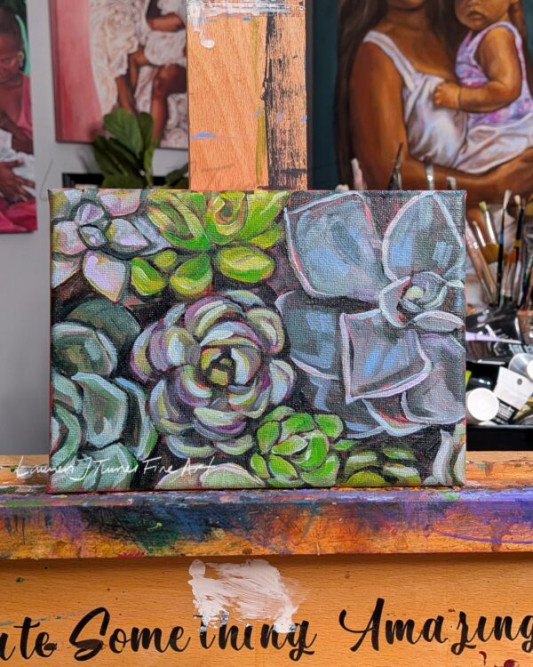 Original Painting: Mini Succulents