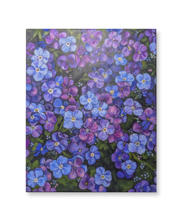Original Painting: Purple Forget-Me-Nots