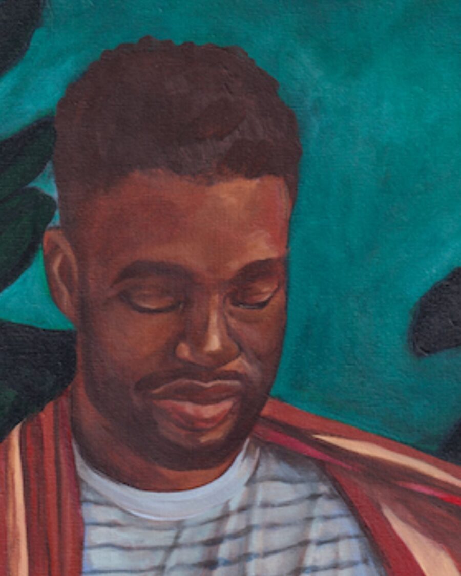 African American Father Babywearing - Lauren J. Turner Fine Art