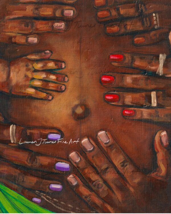 Original Painting: All Hands on Belly