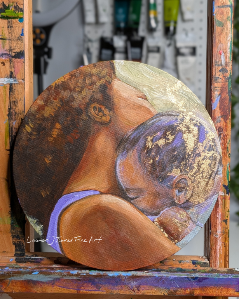 Original Painting: Held by Her