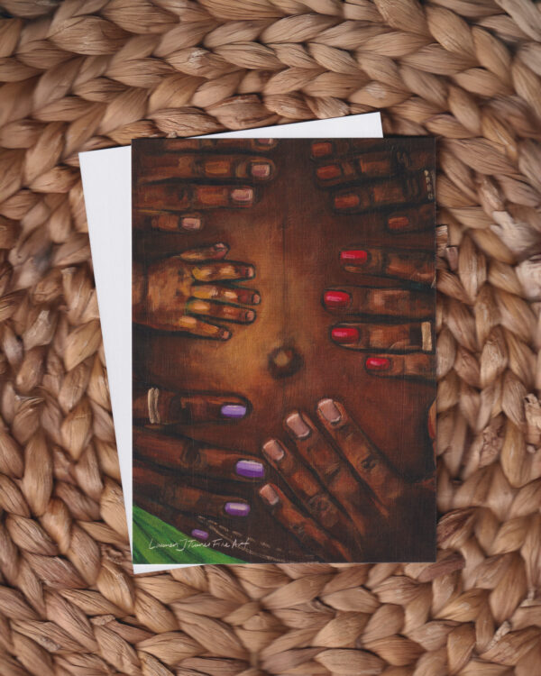 All Hands on Belly Flat Art Card