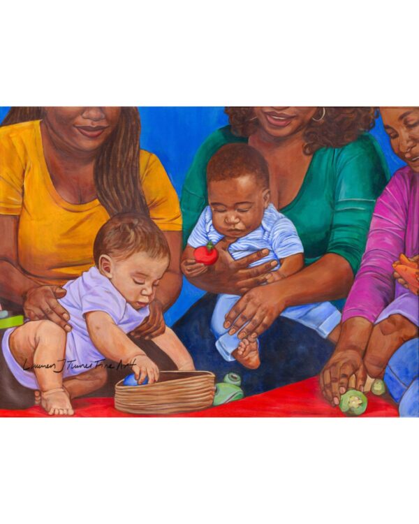 Original Painting: Toddlers at Play