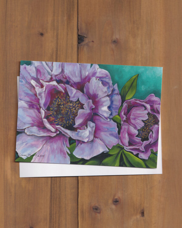 Peonies in Pink Flat Art Card
