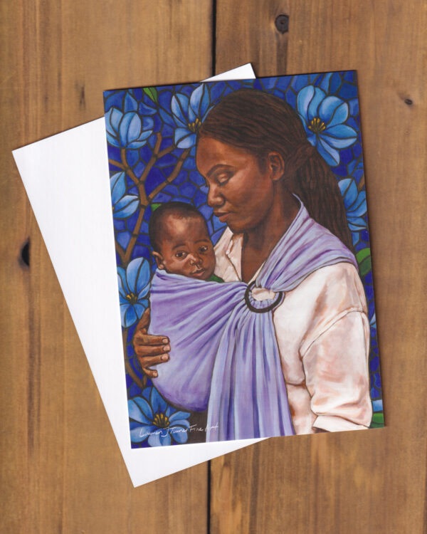 Held in Blue Flat Art Card