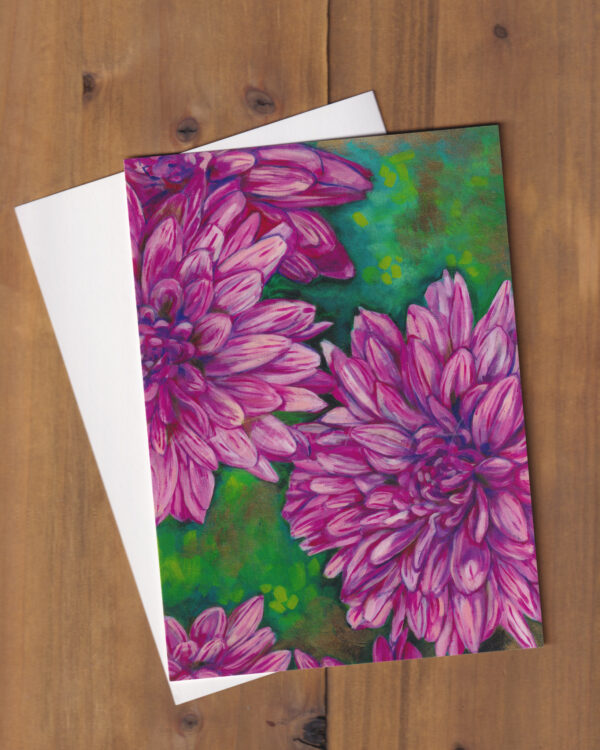 Hardy Chrysanthemums Flat Art Card