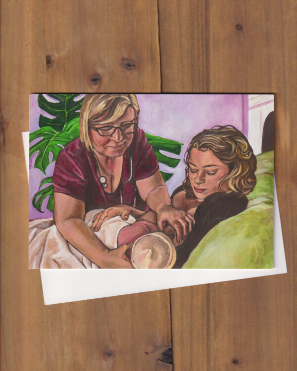 Breastfeeding Support with Monstera Flat Art Cards