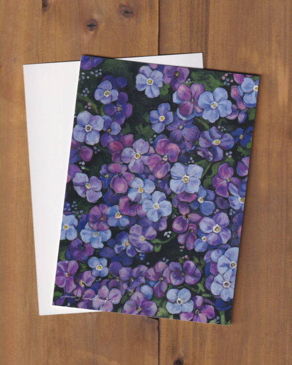 Purple Forget-Me-Nots Flat Art Card
