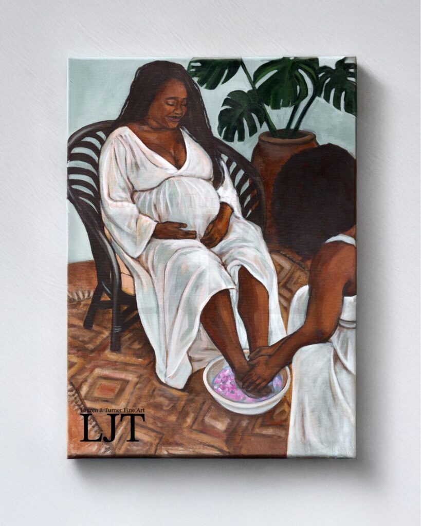 Original Painting: Mother's Blessing Foot Washing Ceremony