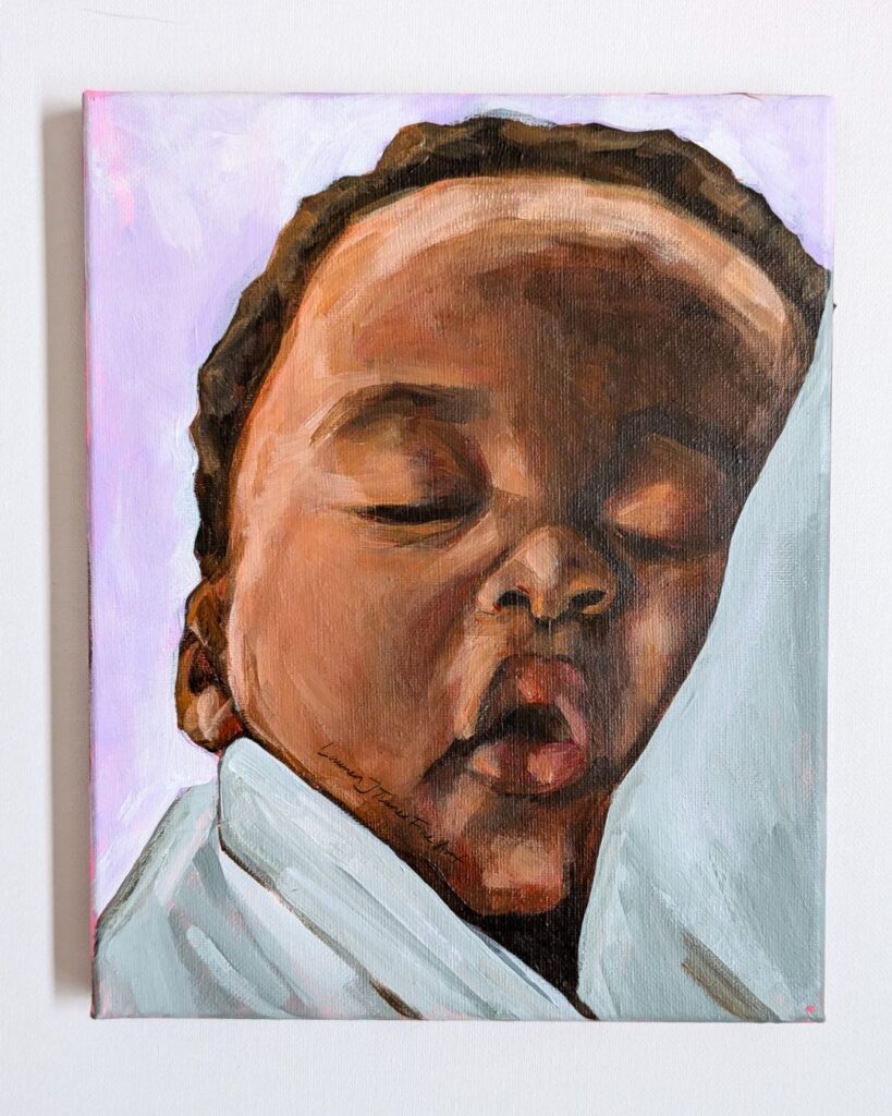 Original Painting: Sleepy Baby